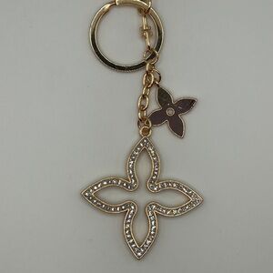 Luxe Gold & Black Clover Keychain/Bag Charm